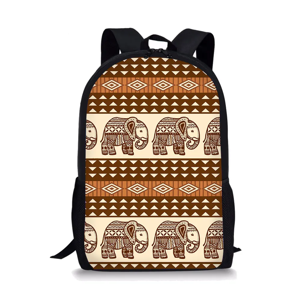 Elephant Element Printing Pattern School Backpacks Personalized Kids Daypack New Design Rucksack for Teenager