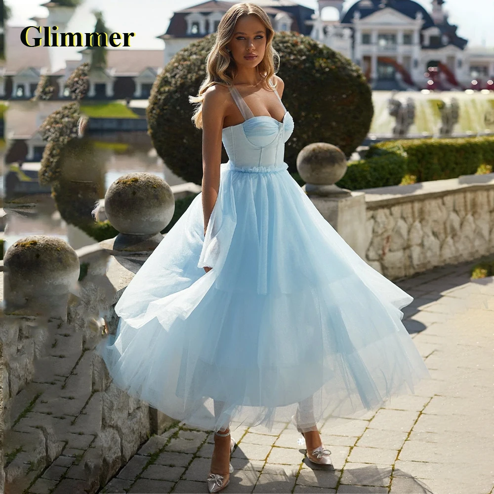 

Glimmer Simple Sweetheart Tulle Evening Dresses Formal Prom Gowns Personalised Girl Arabic Fiesta De Noche Robe Ball Stretch