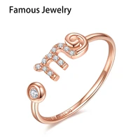 european and american cross border 18k rose gold ring cvd cultivated diamond 12 constellation open bracelet virgo creative new