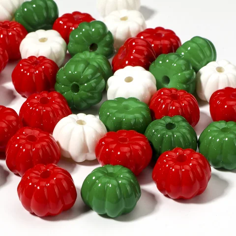 10 шт., акриловые рождественские бусины