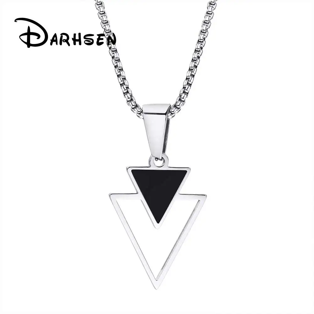 

DARHSEN Men Pendants Necklaces Silver Color Metal Stainless Steel Chain Fashion Jewelry New Arrvial 2023