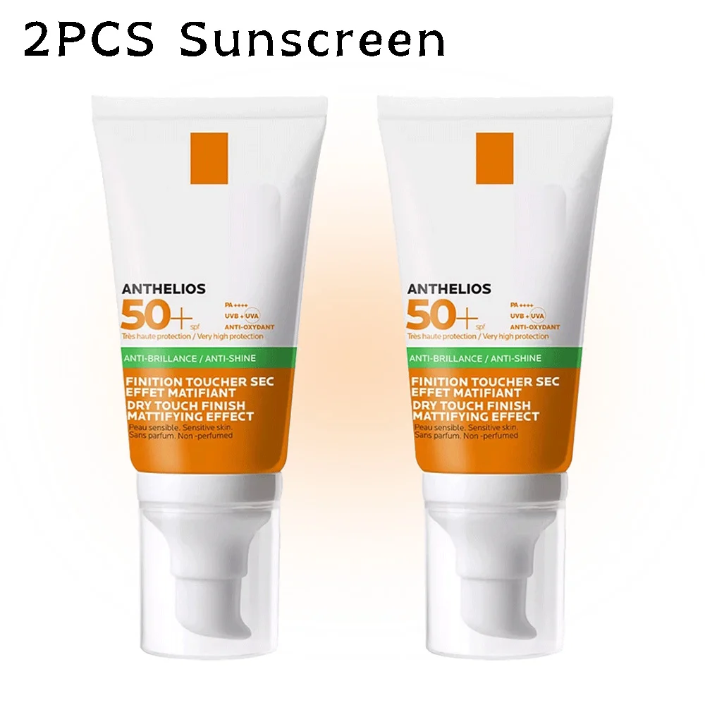 

2PCS New Anthelios SPF50+ Sunscreen Rapid Absorption Gentle and Non-greasy Waterproof Prolonged Protection Invisible Texture