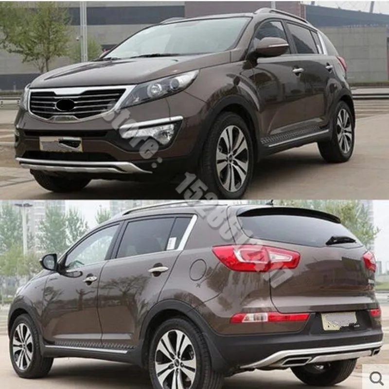 

ABS Plastic ABS Front+Rear Bumper Cover Trim Fit For 2010 2011 2012 2013 2014 2015 2016 2017 KIA Sportager SL