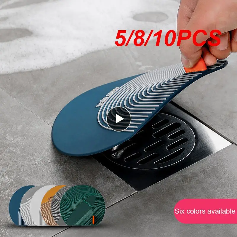 

5/8/10PCS Silicone Water Stoppe Floor Drain Deodorant Cover Thicken Anti-insect Odor Sewer Cover Leakage-proof Bath