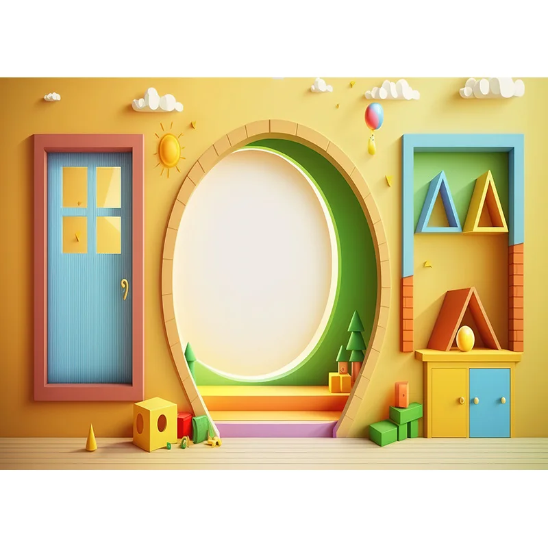 Colorful Balloons Decorations For Birthday Party Stage Photography Backdrops Props Children Newborn Baby Studio Background BE-11