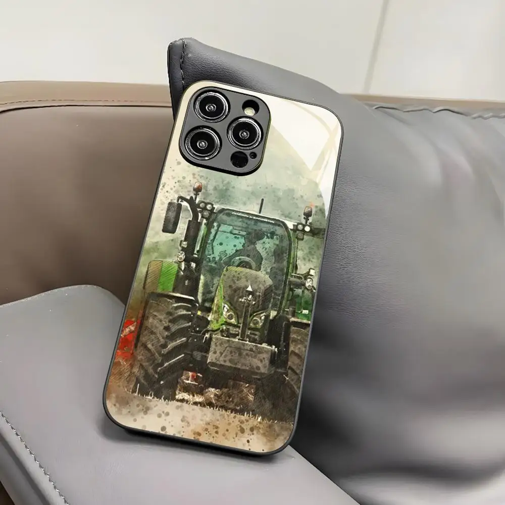 Чехол для телефона Fendt Iphone 16 15 14 12 11 13 Pro Max Mini 8 X Xr Xs Puls черный стеклянный чехол