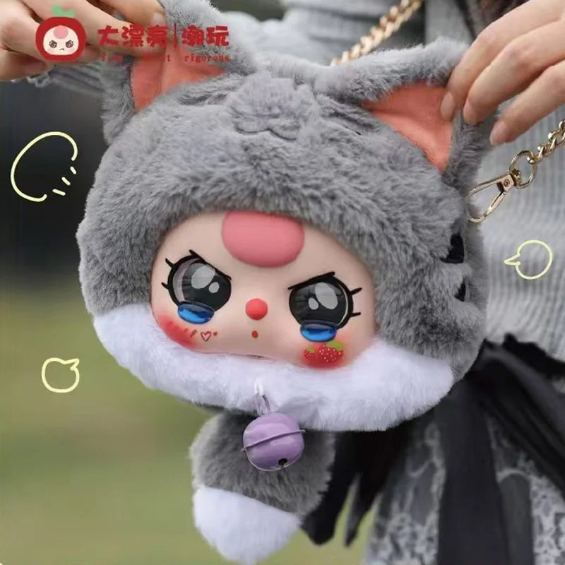 2024New Baby Three Lucky Cat Zipper Bag Series Blind Box Decoration Backpack Pendant Cute Vinyl Doll Mystery Christmas Gift
