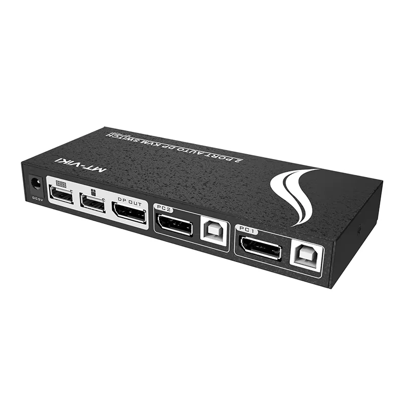 Фото MT-VIKI 2-портовый DP kvm-переключатель, компьютер, общий дисплей, USB-мышь, клавиатура, принтер 2 в 1, выход с оригинальной линией MT-PK201 №5
