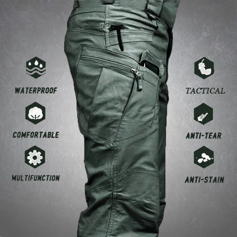 Military Tactical Cargo Pants Men Windproof Waterproof SWAT Combat Camouflage Trousers Casual Multi Pocket Pants Joggers Male
