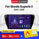 Junsun V14+64G carplay android auto магнитола 2дин андройд For VW Skoda Superb 3 2015 - 2019 автомагнитола навигатор GPS Track bluetooth-C dab dsp navi