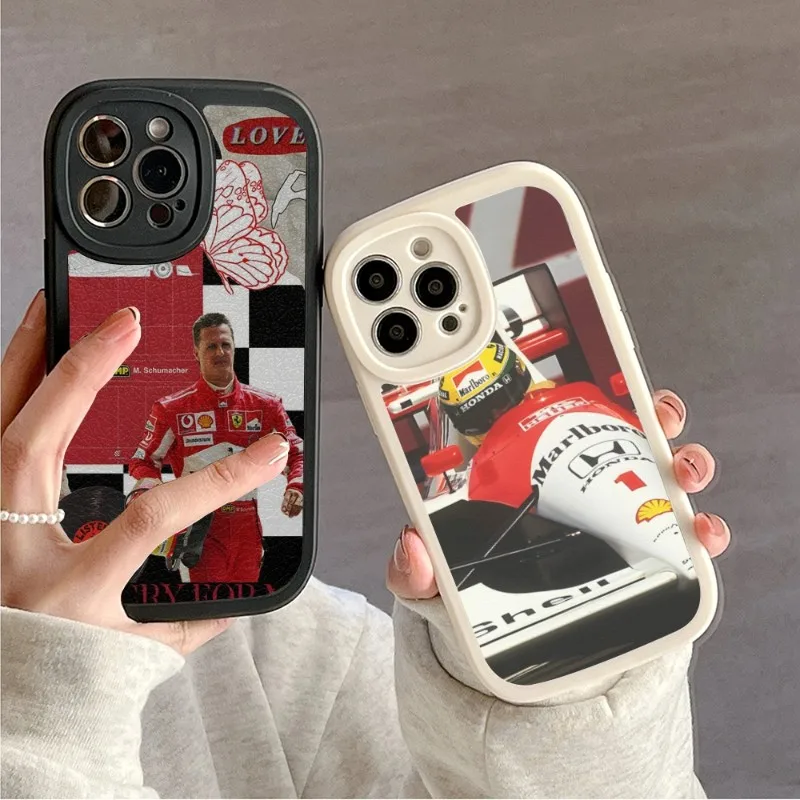 

Schumacher Formula 1 F1 Phone Case 2023 For IPhone 14 11 12 13 Lambskin Silicone Pro Max Mini X XR XS 7 8 Plus Couple