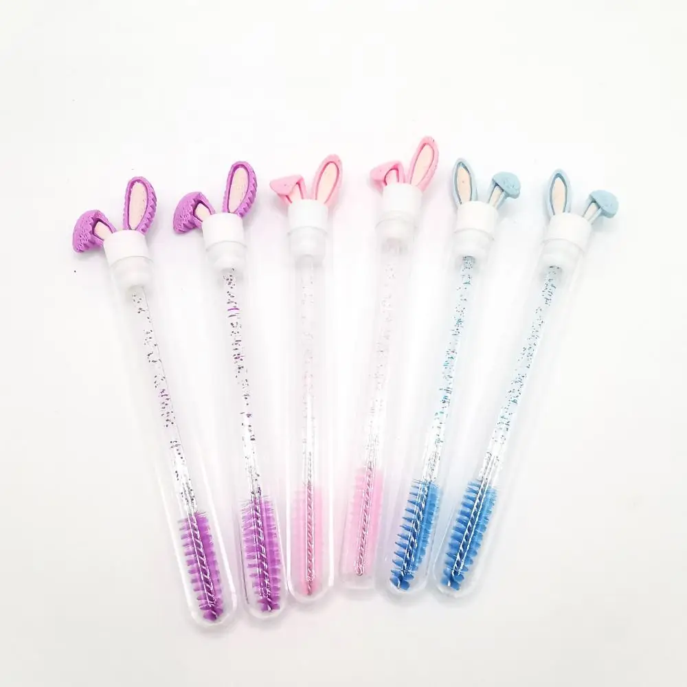 Круглая расческа с зубцами кроличьих ушей кисть для туши прозрачная