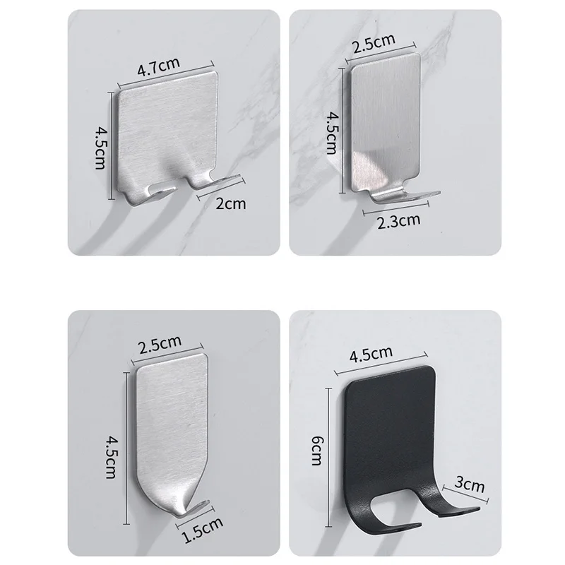 Фото Настенный подвесной держатель для бритвы из нержавеющей стали, крючок для хранения, стеллаж для бритья для ванной комнаты, мужская подставка для бритвы, полка, вешалка, крючки для лезвий o1 №4
