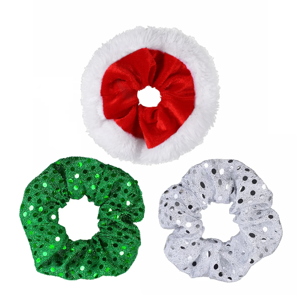 

Amosfun 3pcs Christmas Hair Bands Sequins Hair Rope Hair Tie Ponytail Holders Hair Accessories for Women Girls