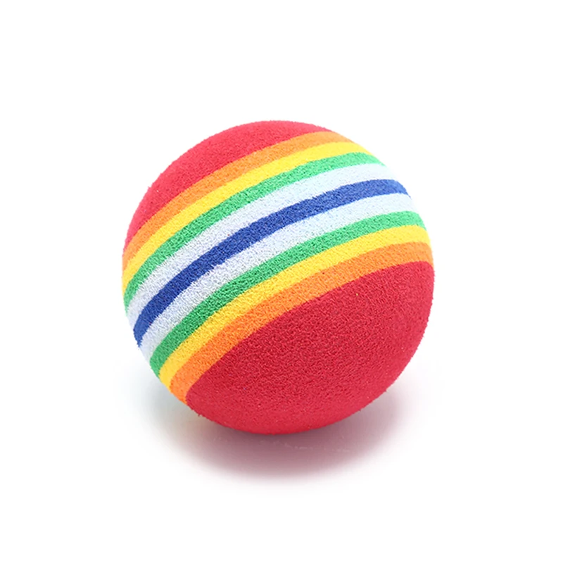 

10Pcs Colorful Pet Rainbow Foam Fetch Balls Training Interactive Dog Funny Toy Golf Balls Children's Golf