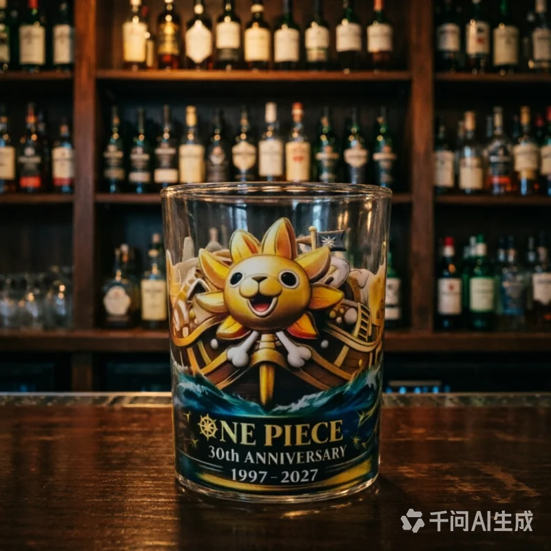 Фото НОВИНКА: Стеклянная кружка-термос для виски «One Piece» к 30-летию: Луффи, Тысяча Солнц, Нами. Подарок. №5