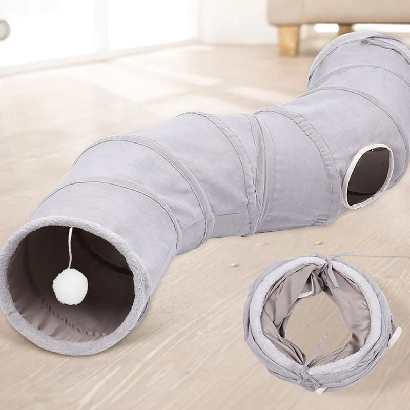 

Pets Cat Toys Hihg Quality S shape Pet Funny Toy Foldable Pet Cat Tunnel Play Tubes Balls House Toys Dog Play Tunnel Tube