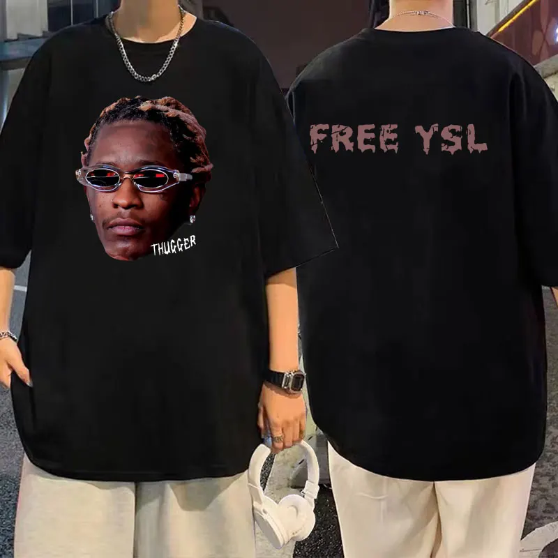 

Hip Hop Awesome Rapper Young Thug Thugger Oversized Graphic T Shirts Men Fashion T-shirt Male Casual Streetwear Man Trend Tshirt