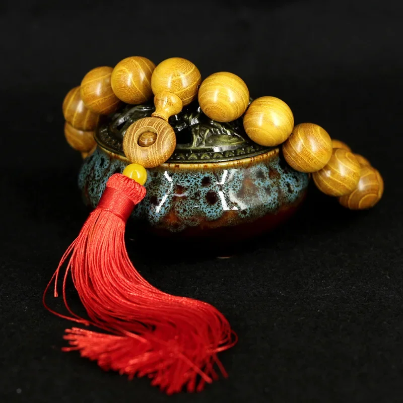 Золотые бусины из сандалового дерева подвесные автомобильные кулоны 20 мм