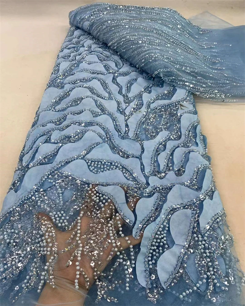 Роскошная искусственная ткань 2024 высококачественные африканские бусины