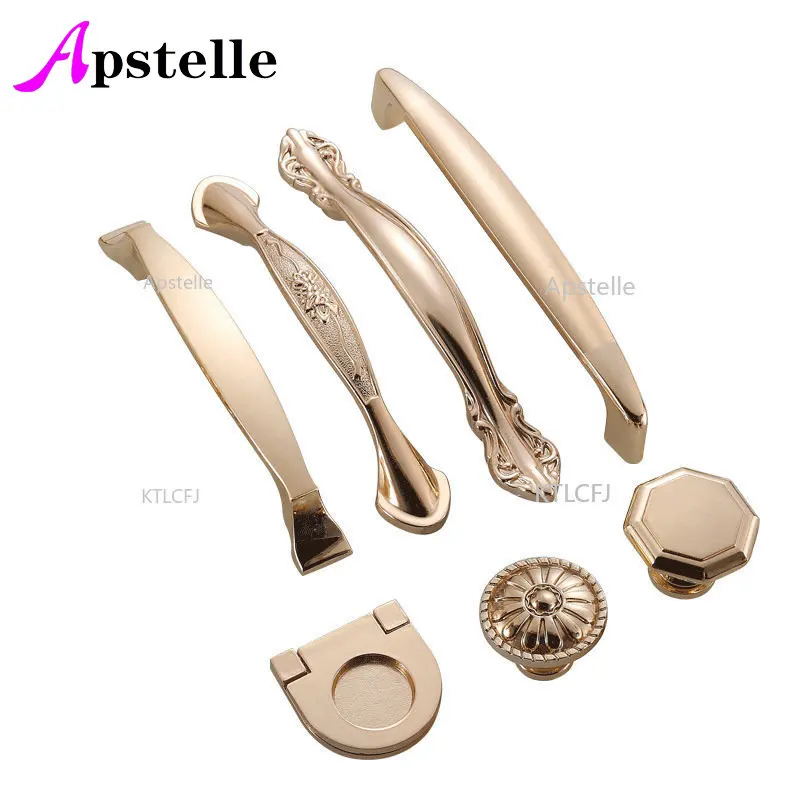

Recessed European Style Zinc Alloy Cabinet Hardwar Drawer Furniture Ivory White Golden Cabinet Furniture Hardware