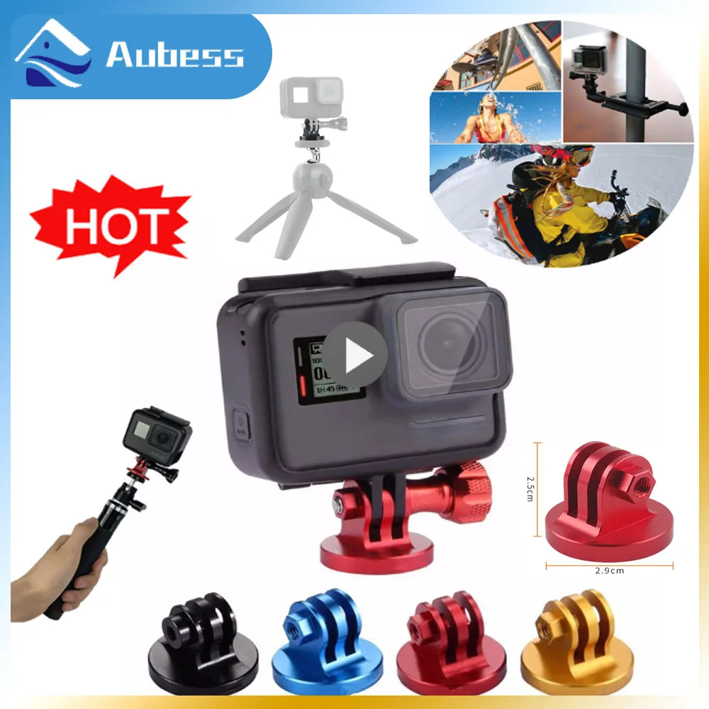 

Aluminum Alloy Tripod Mount Base Tripod Adapter For GoPro HERO 10/9/8/7/6/5 Session For DJI OSMO Action For Xiaoyi Accessories