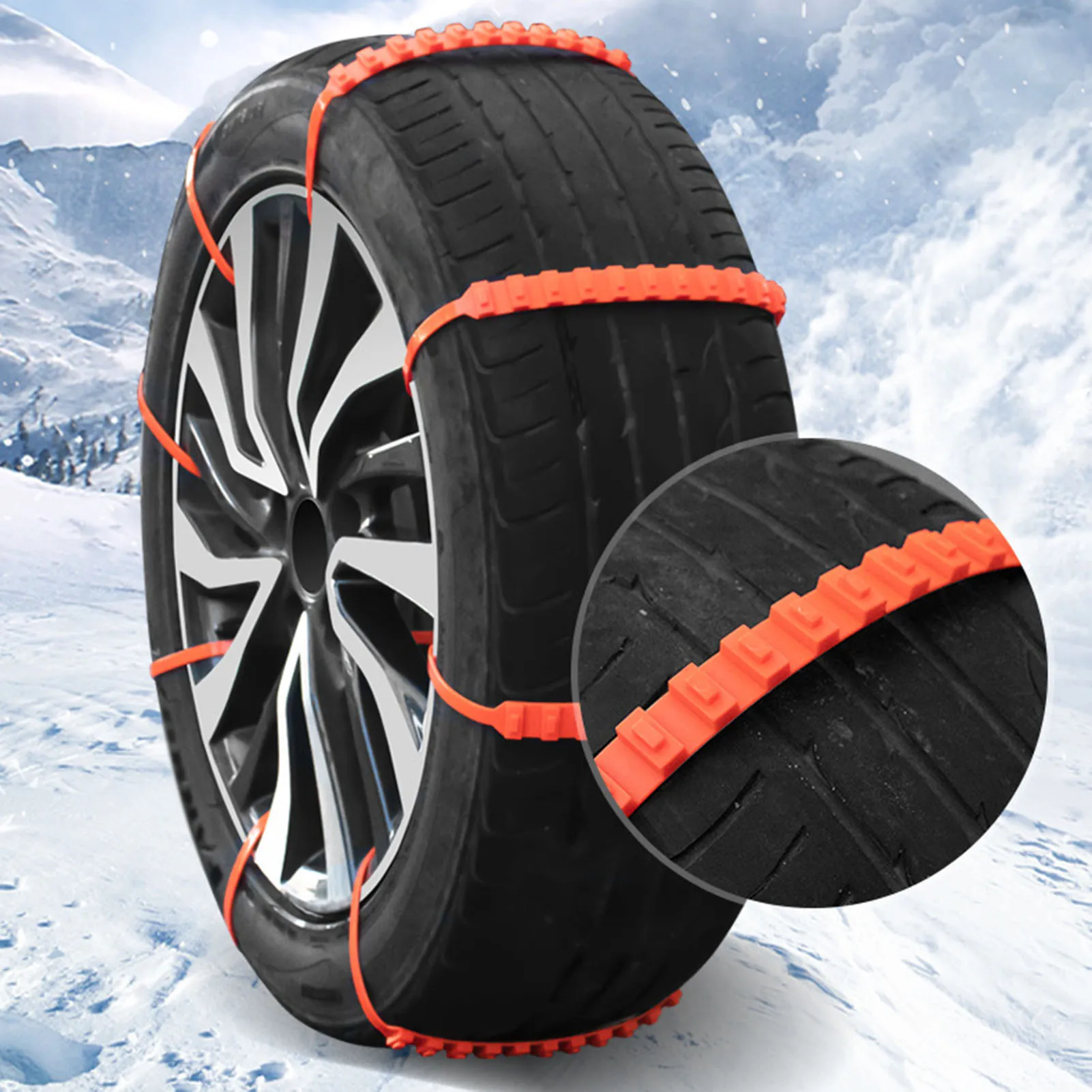 

Tire Snow Chains Universal Tire Chains For Cars 10PCS Anti Slip Snow Chains Emergency Anti-Skid Snow Mud Tire Chains For Cars