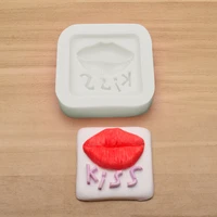 lip kiss shape silicone mold sugar art cookie cupcake chocolate baking mold fondant cake decorating tool