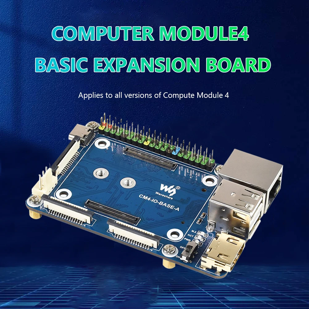 

7V-36V Dual Gigabit Ethernet RJ45 Base Breakout Board USB 3.2 Gen1 Interface for RPI Raspberry Pi Compute Module 4 CM4