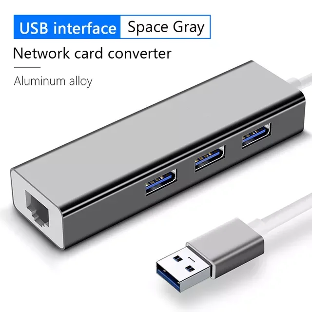 

4 in 1 Ethernet USB C Hub Mini Size USB Type C 3.0 to RJ45 PD USB 3.0 OTG Adapter USB C Dock for MacBook Air Pro PC HUB