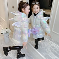 girls coat jacket cotton%c2%a0outwear overcoat 2022 wings warm thicken plus velvet winter breathable childrens clothing