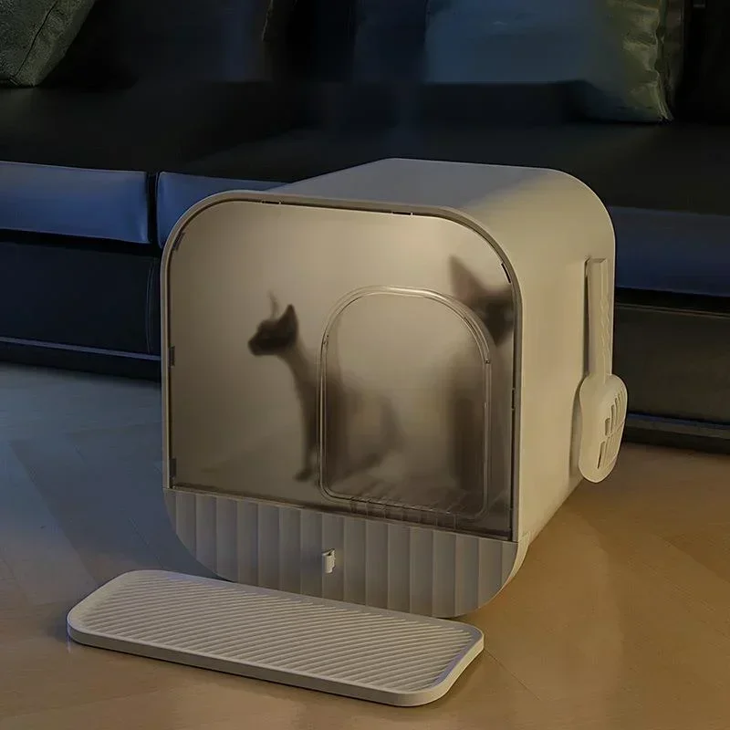 Закрытая песочница в форме свода стопы тип ящика для кошек кошачий туалет