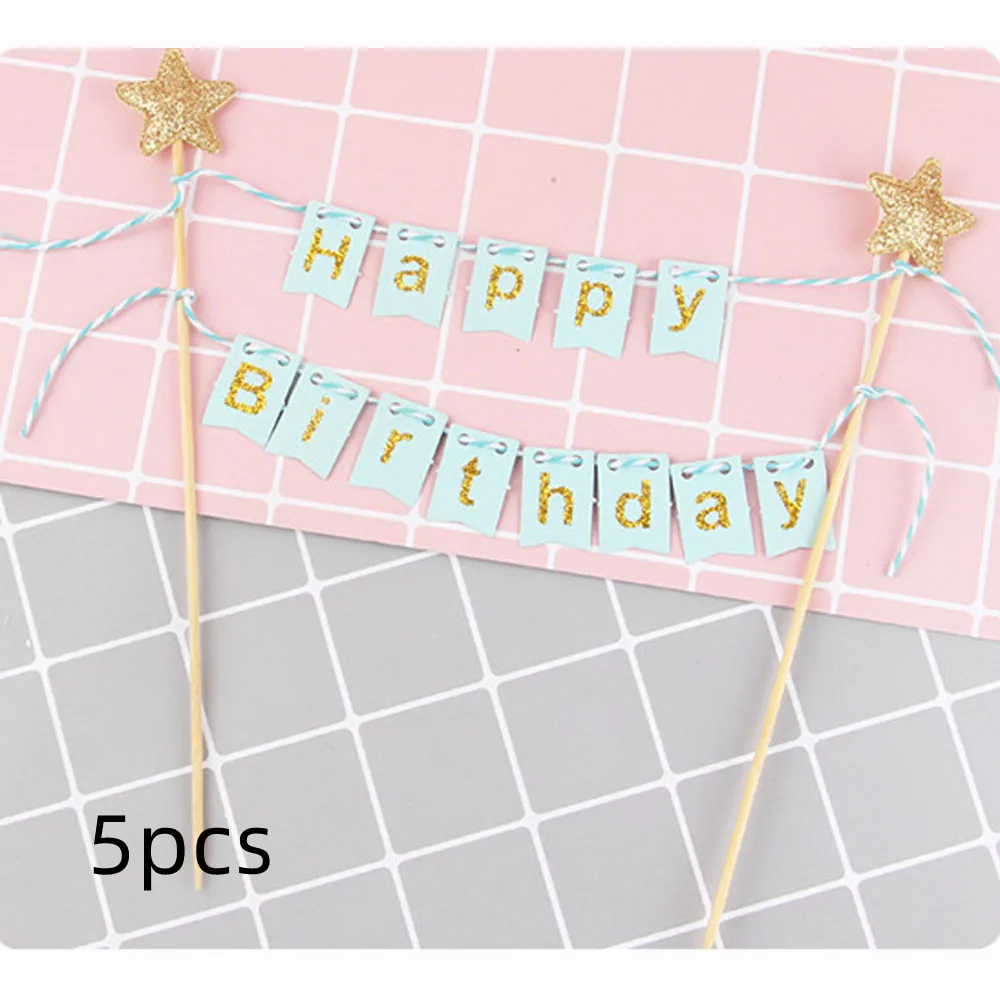 Баннер баннер на день рождения украшение стола золотой торта флаг звезда