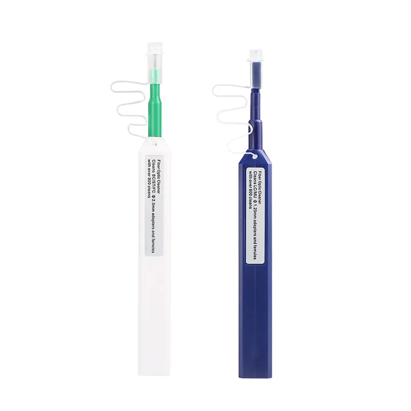 2Pcs SC/FC/ST 2.5mm LC/MU 1.25mm Fiber Optic Cleaning Pen One-Click Cleaning Fiber Cleaner Tools Optical Fiber Connector Cleaner