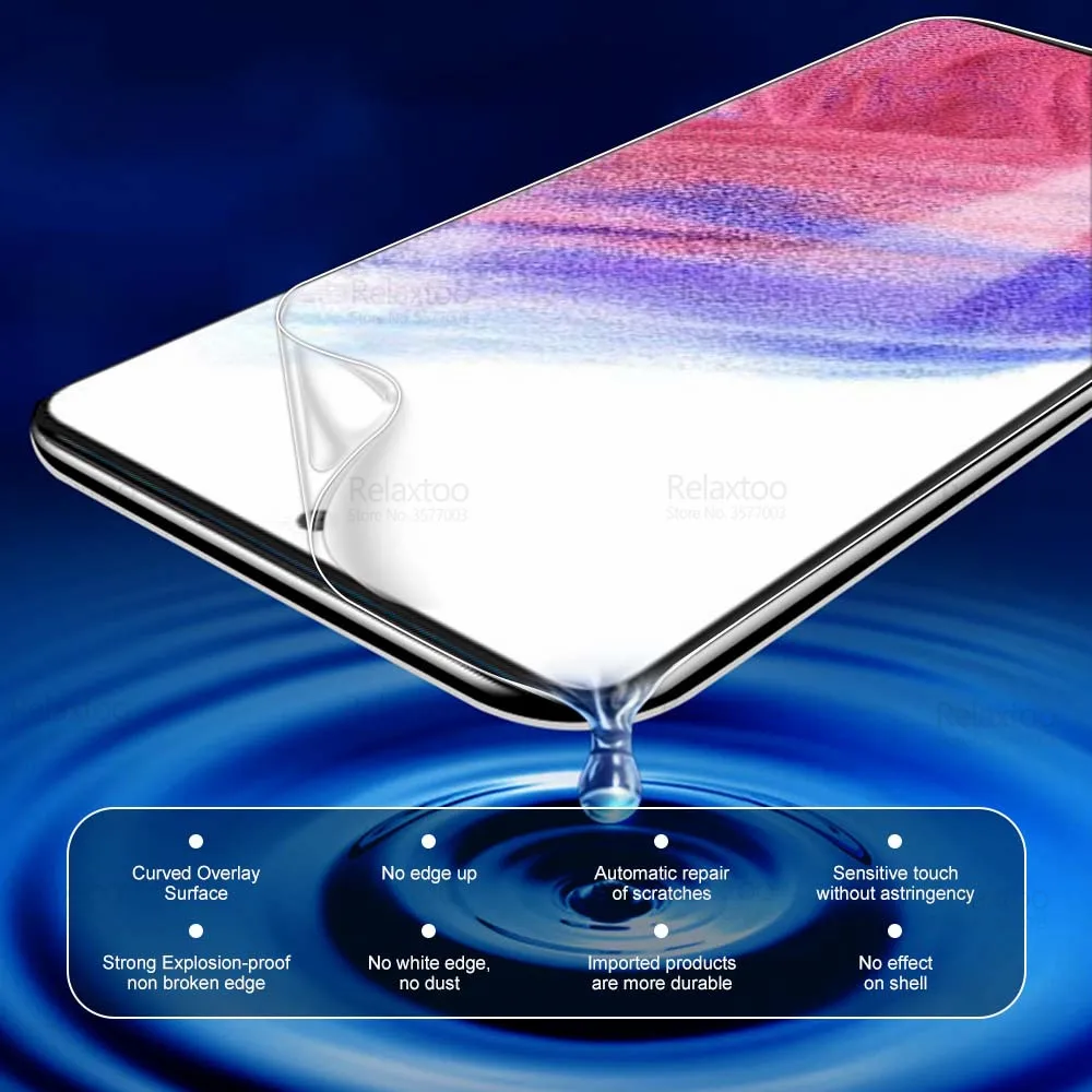 6in1 hydrogel film for samsung galaxy a53 5g camera glass protective soft film samung a 53 53a 2022 a536b phone screen protector free global shipping