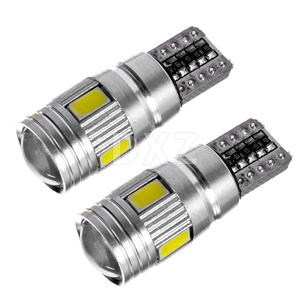 

2x Car 5W5 LED Bulb T10 W5W LED Signal Light Canbus 12V 6500K Auto Claerance Wedge Side Reverse Lamps 5630 6SMD Blue No error