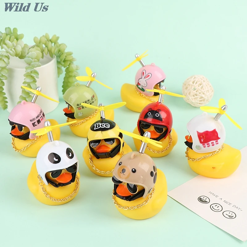 

Car Bicycle Decorate Lovely Small Yellow Duck Helmet Sunglasses Outdoor Sports