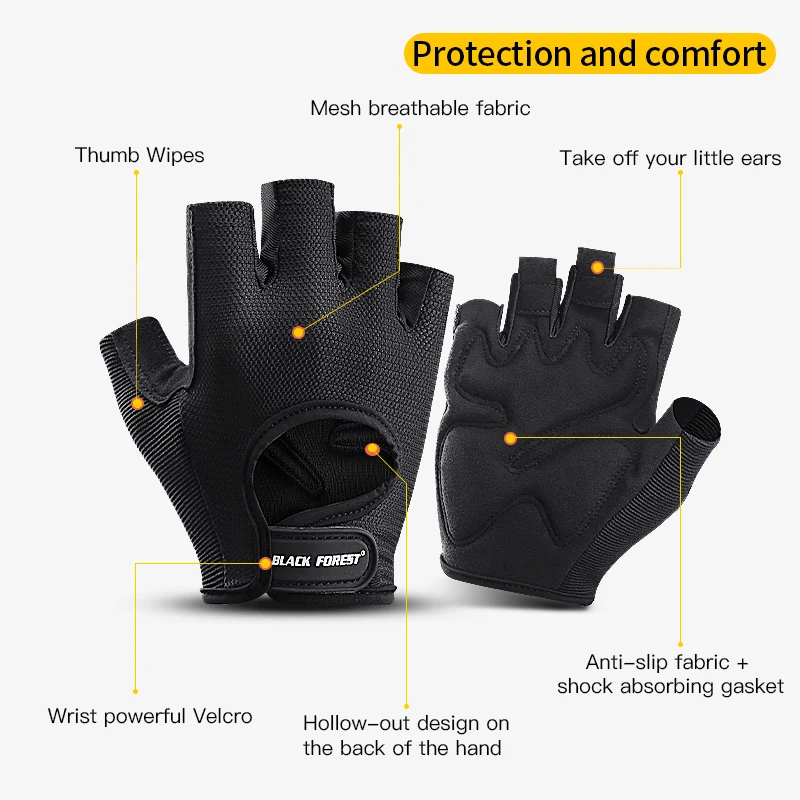 Kyncilor Профессиональные Велосипедные Перчатки С Половиной Пальца И Открытой