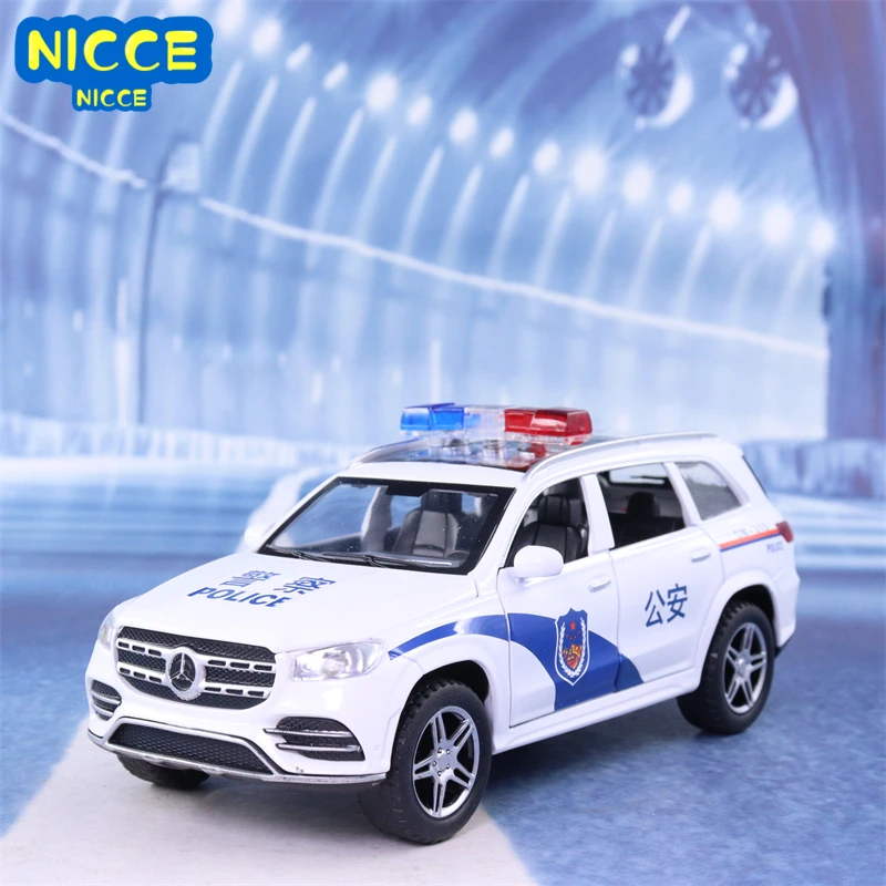 

Nicce 1:32 Mercedes Benz GLS580 SUV Police Alloy Model Toy Car Sound Light Pull Back Off Road Diecasts Toys Vehicle for Kids A79