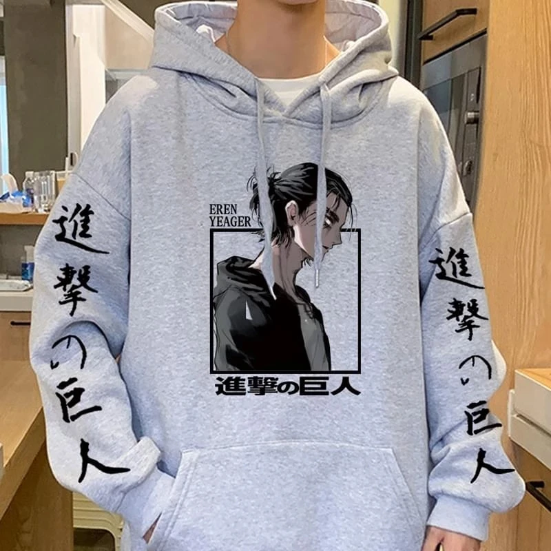 

Attack On Titan Anime Hoodies Unisex Sweatshirts Print Clothes Loose Casual Streetwear Hoodie Male Female Hip Hop Sweatshirt