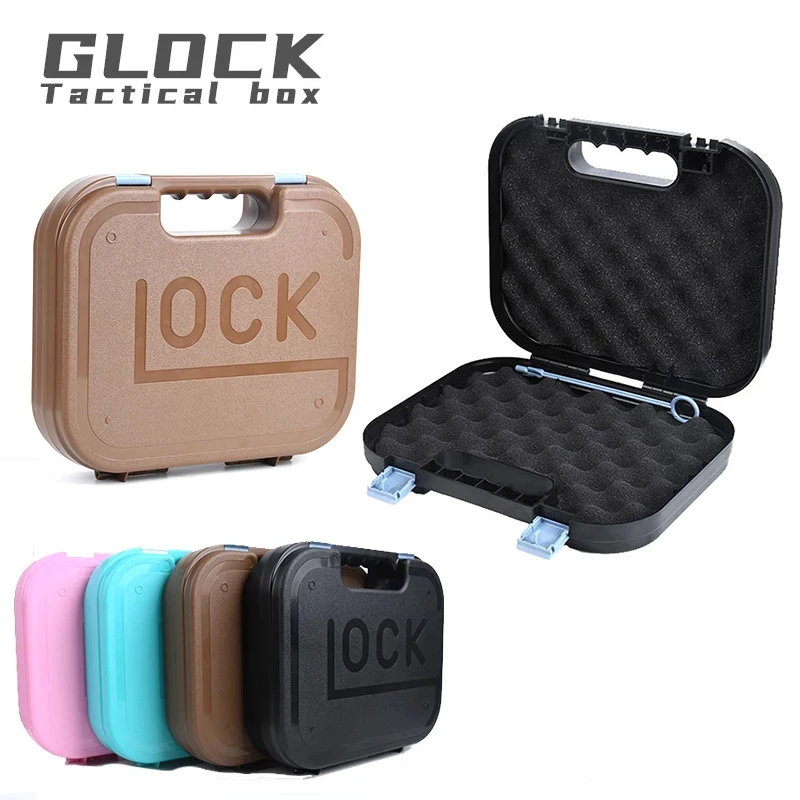 

Tactical Glock Pistol Storage Box Safety Carrying Case Kublai ABS Pistol Suitcase Gun Accessories Hunting Tools Bag 2011/P1/P4