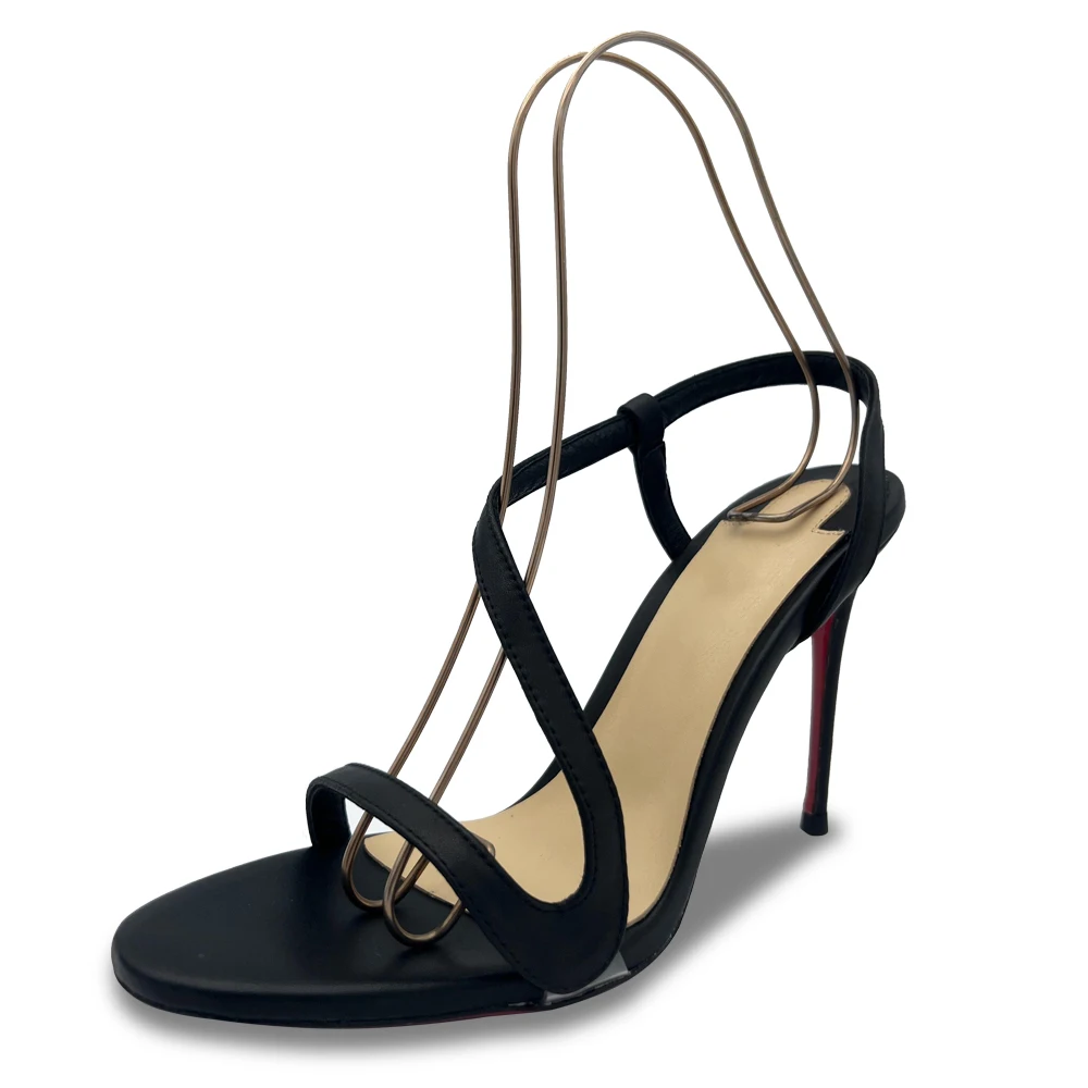 

2022 New Sandals Women's Summer 100% Cowhide Luxury Designer Shoes Elegant Woman Sheepskin Insole Comfort Classic Style Banquet