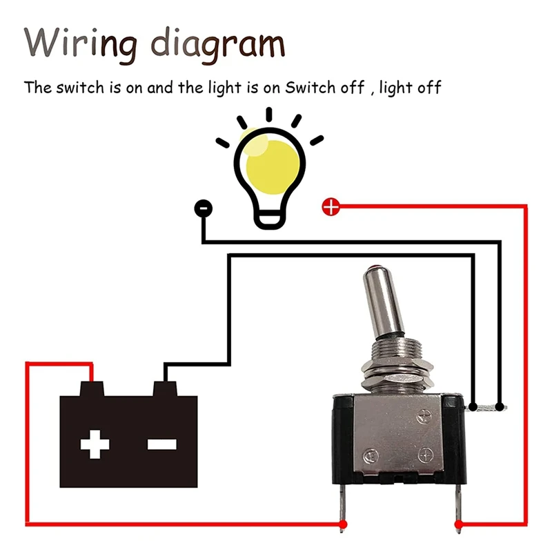 Toggle Switch 5 Pack 3Pin 12V 20A Lighted Heavy Duty Waterproof Witch With Cover SPST ON/Off Blue LED