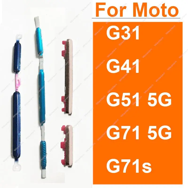 Фото Для Motorola MOTO G31 G41 G51 G71 G71S 5G кнопка включения и выключения переключатель громкости боковые ключи запасные части №1
