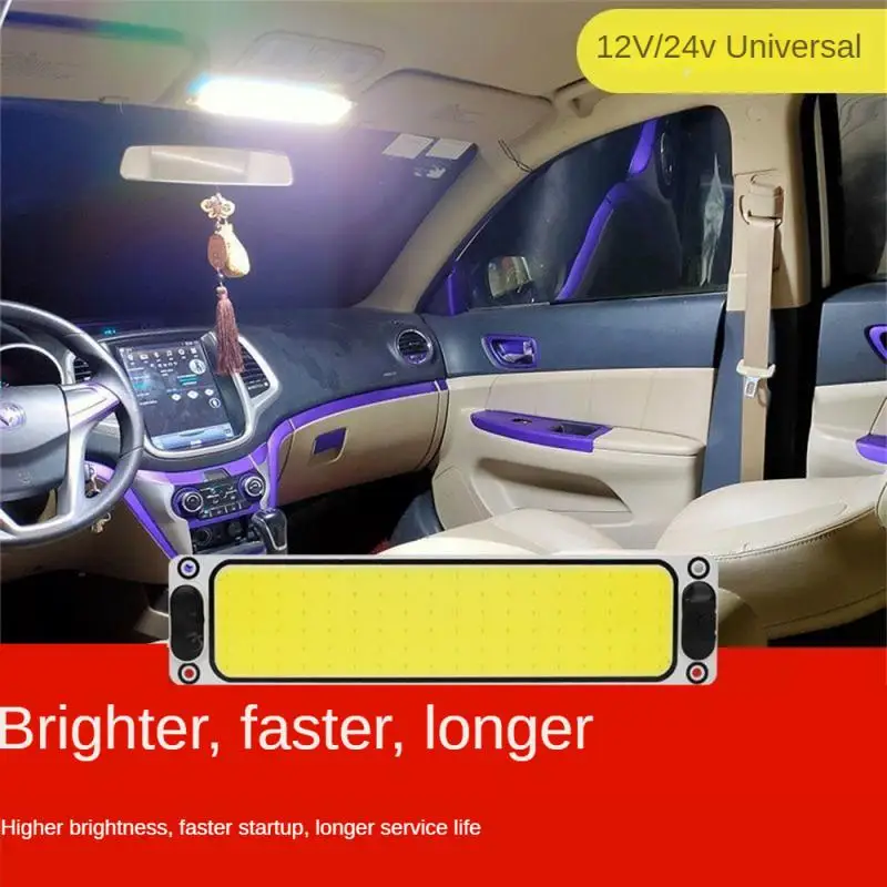 

New 12V 24V COB Car Reading Lights Universal Car Truck Dome Interior Reading Lamp High Brightness Cabin Roof Panel Light