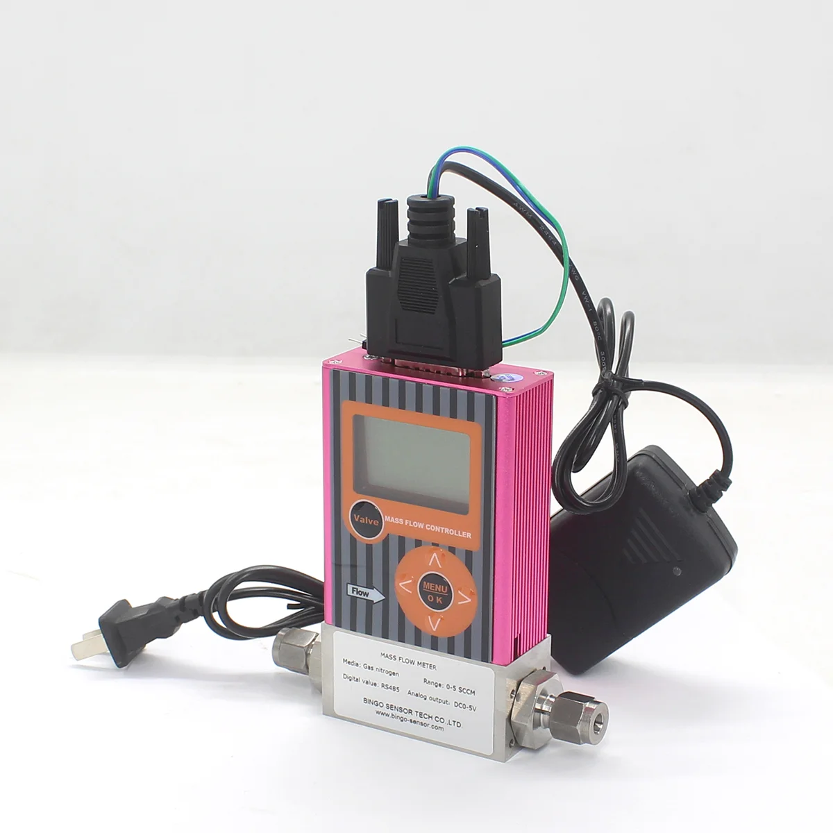 

Air Gas Mass Flow Meter with LCD display and valve to control
