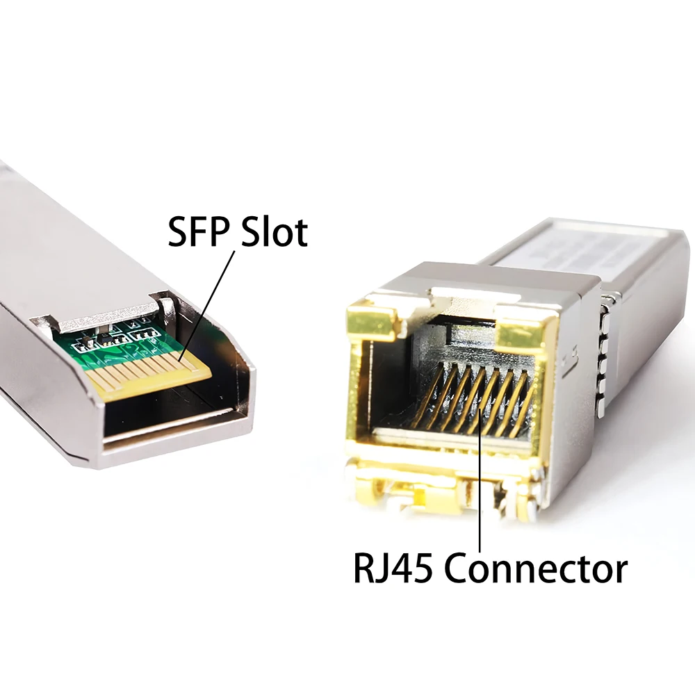 Фото Медный трансивер SFP+ RJ45 10GBase-T, 30 м через Cat6a/Cat7, совместимый с Cisco, HP, Mikrotik, Ubiquiti, SFP-10G-T №3