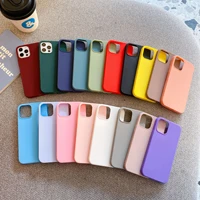 back cover for iphone 11 12 13 pro max mini xr x xs 7 8 plus case protector for apple iphone 12 13 solid matte tpu phone case