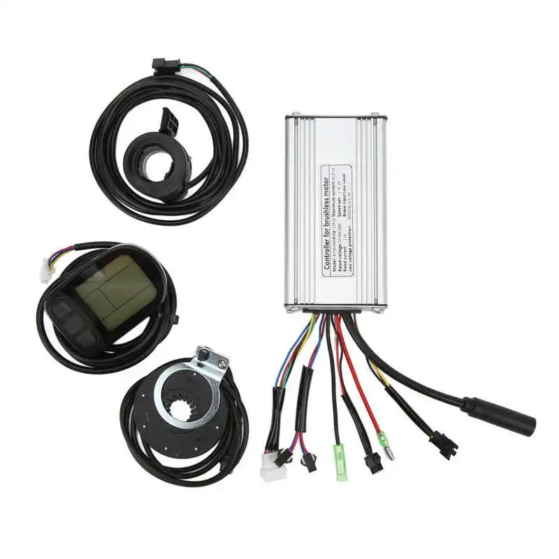 Bike Square Wave Controller Reliable Electric Bike Conversion Kit with LCD5 Panel for 500W Bicycle Motor