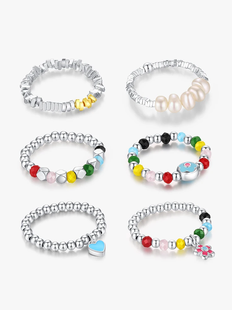 Modian S925 стерлингового серебра летнего цвета с бисером дофамина кольцо женское